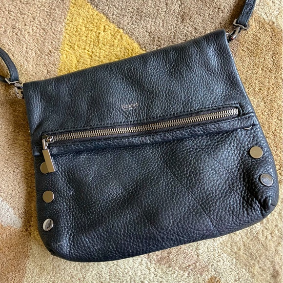 Hammitt Handbags - Hammitt Los Angeles VIP Gunmetal/ Black Leather Medium Bag